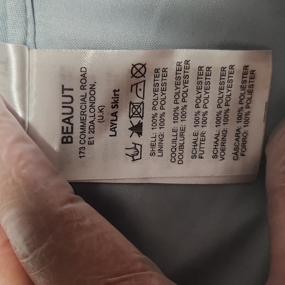 BEAUTT SZ 8.PETITE Elegant Light Blue Women's Skirt - Picture 6 of 14